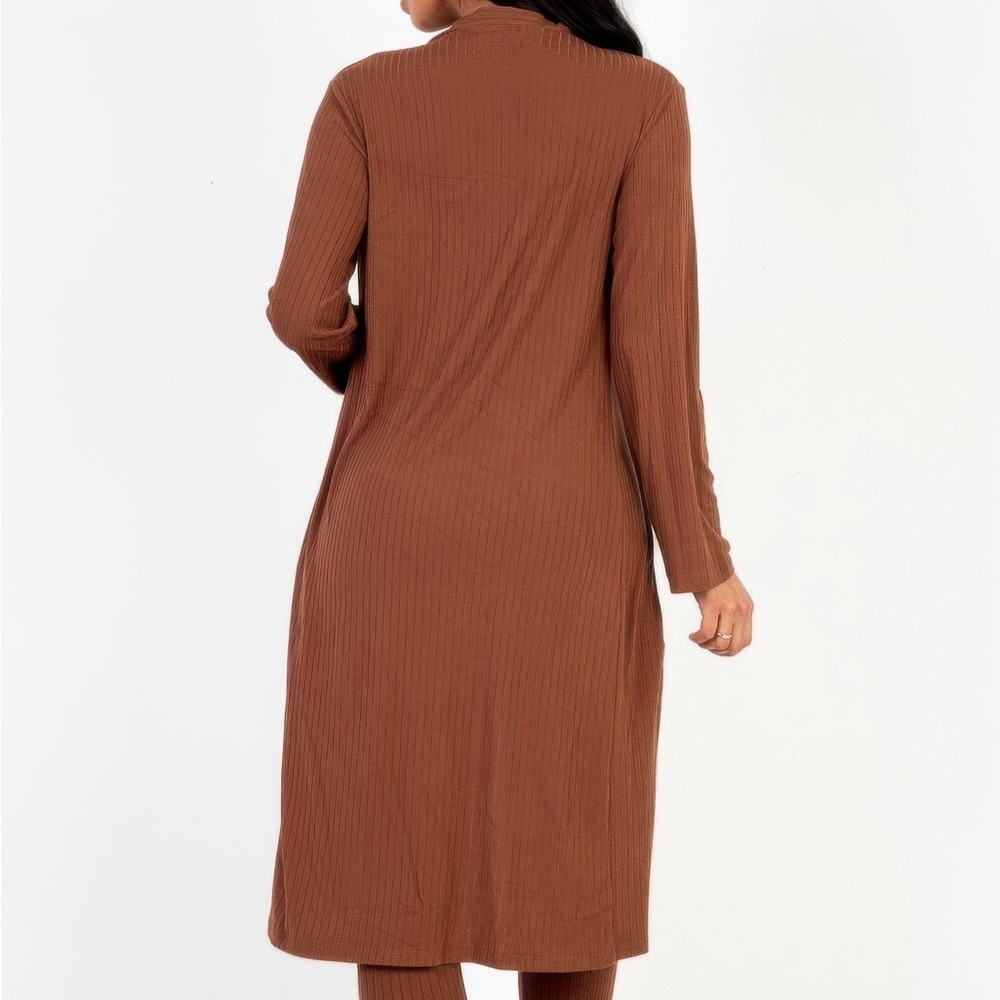 Ribbed Long Cardigan & Leggings Set - Picture 5 of 5